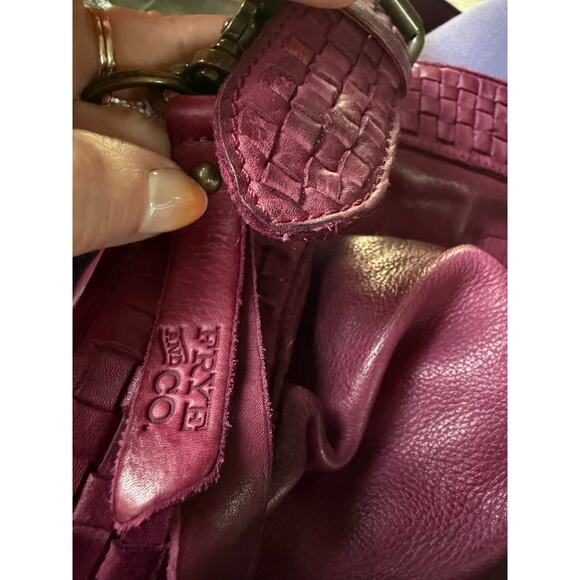 Frye melissa Hobo burgandy wine leather braided detail purse - Picture 6 of 8
